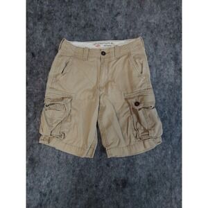 American Eagle Cargo Shorts Mens 28 Tan‎ Classic Utility *Missing Pocket Button